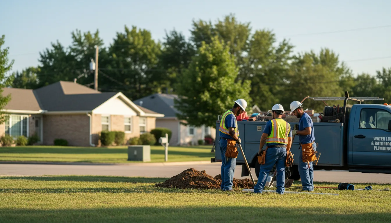 Residential water line and bathroom plumbing service in Wilmington, OH